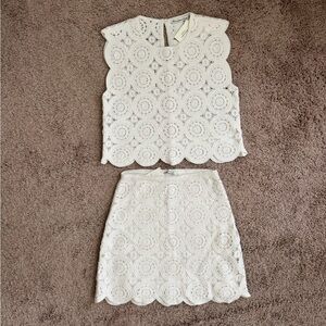 NWT Abercrombie & Fitch Crochet Top and Skirt Set Size XS